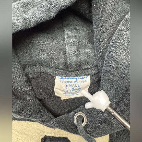 Y2K Champion Black Reverse Weave Hoodie Size Small - Picture 3 of 4